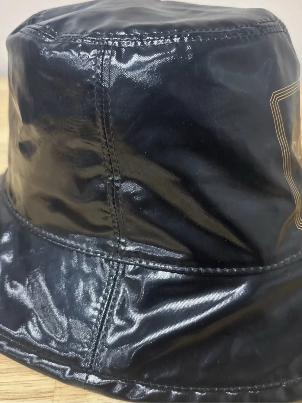 Gucci Black Logo-Print Bucket Hat Sz M